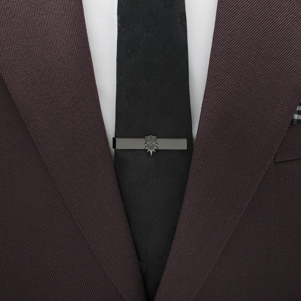 Marvel Black Panther Tie Bar in Polished Black Finish - Image 2