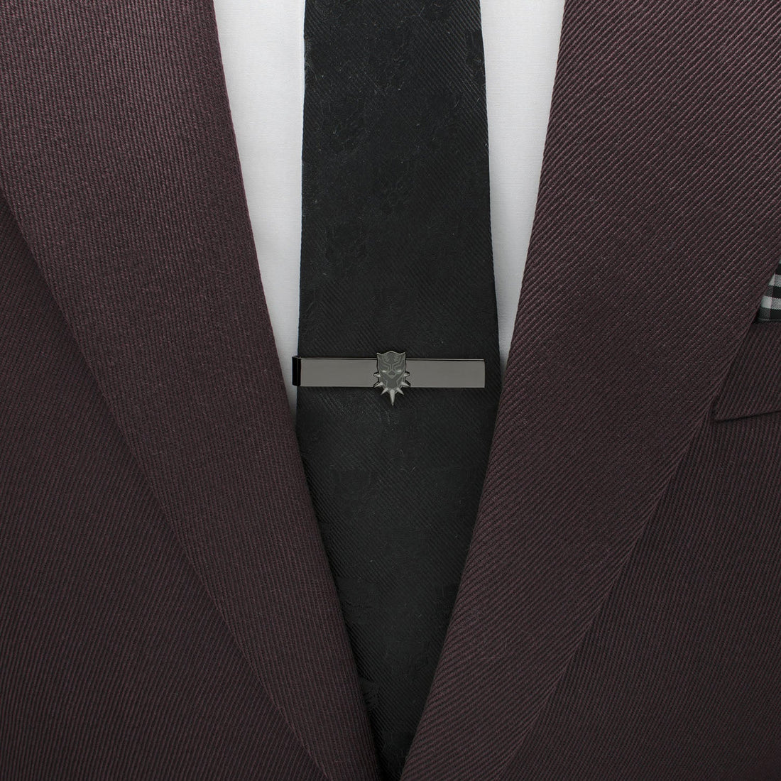 Marvel Black Panther Tie Bar in Polished Black Finish - Image 2