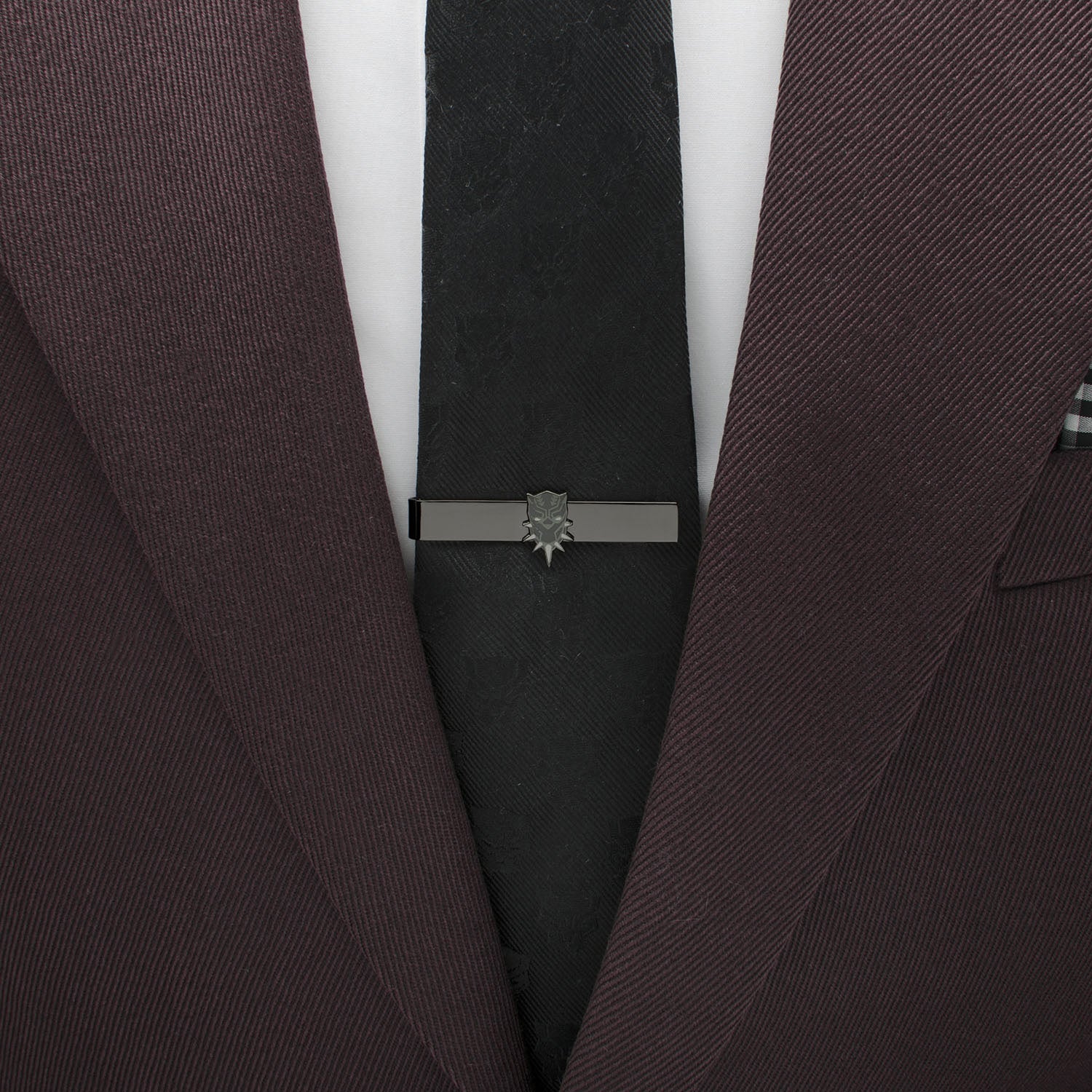 Marvel Black Panther Tie Bar in Polished Black Finish - Image 2