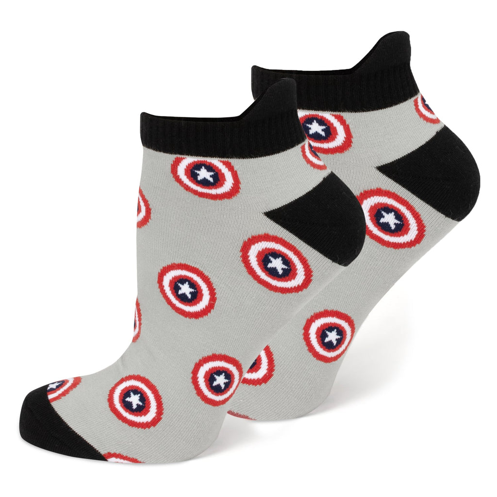 Marvel Captain America Ankle Socks 3-Pack with Lapel Pin Gift Set - Image 3