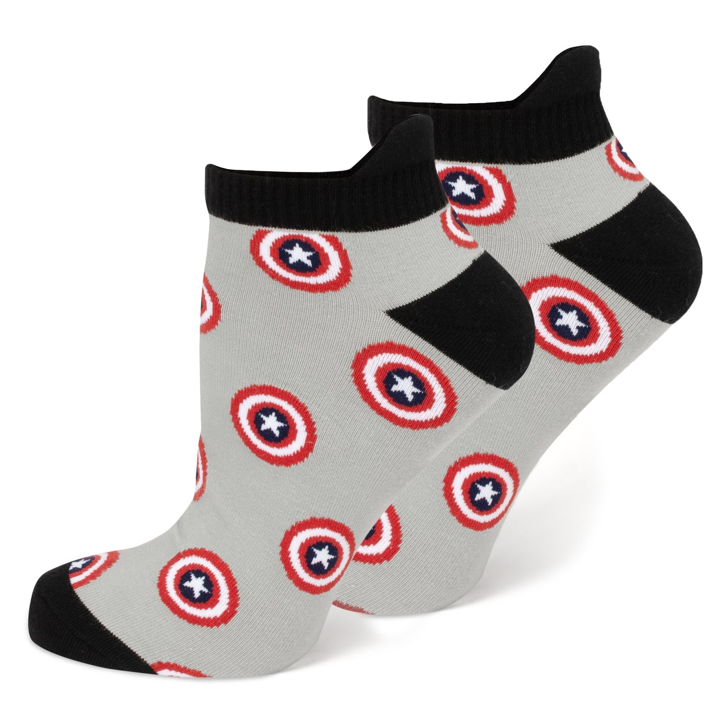 Marvel Captain America Ankle Socks 3-Pack with Lapel Pin Gift Set - Image 3