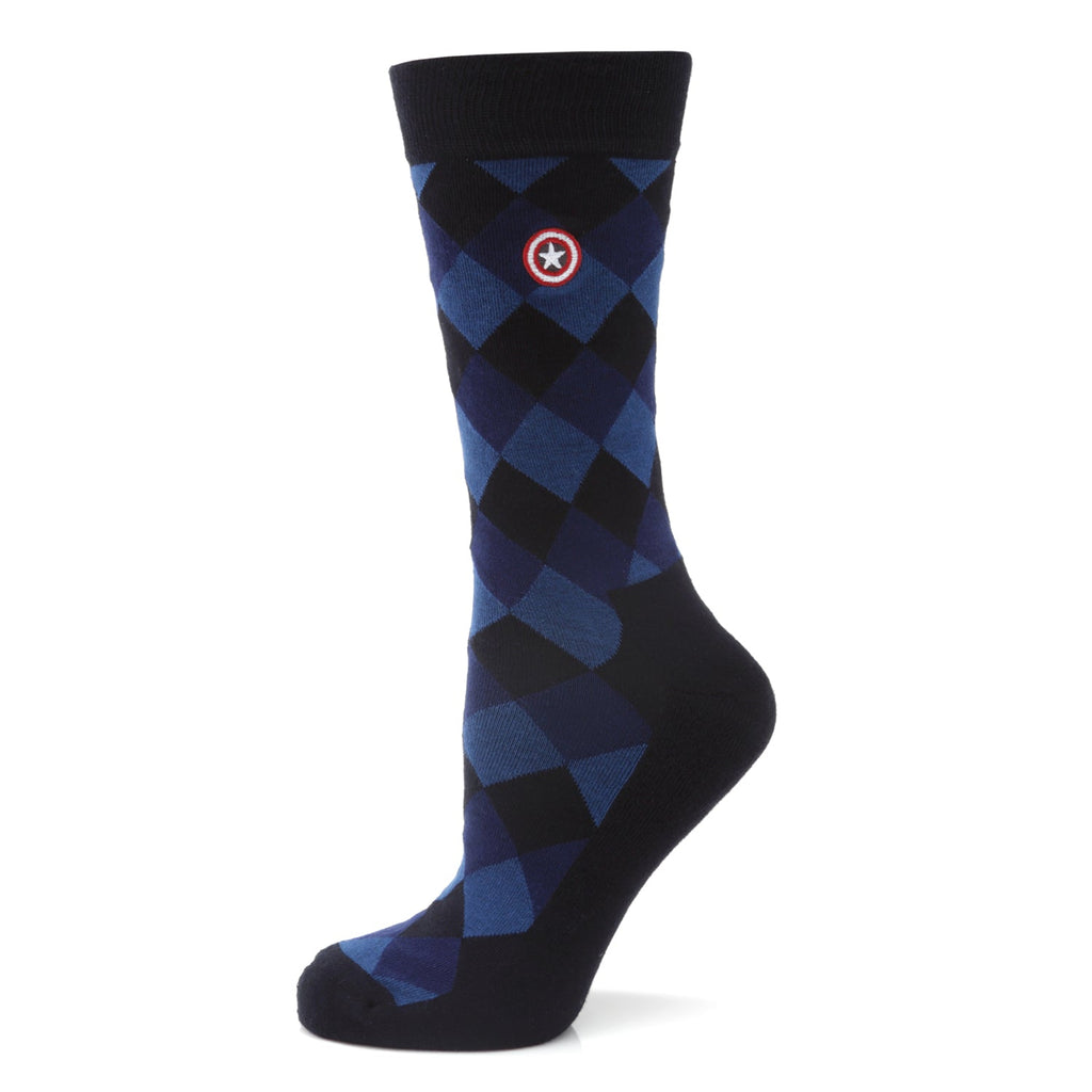 Marvel Captain America Argyle Socks and Lapel Pin Gift Set - Image 2