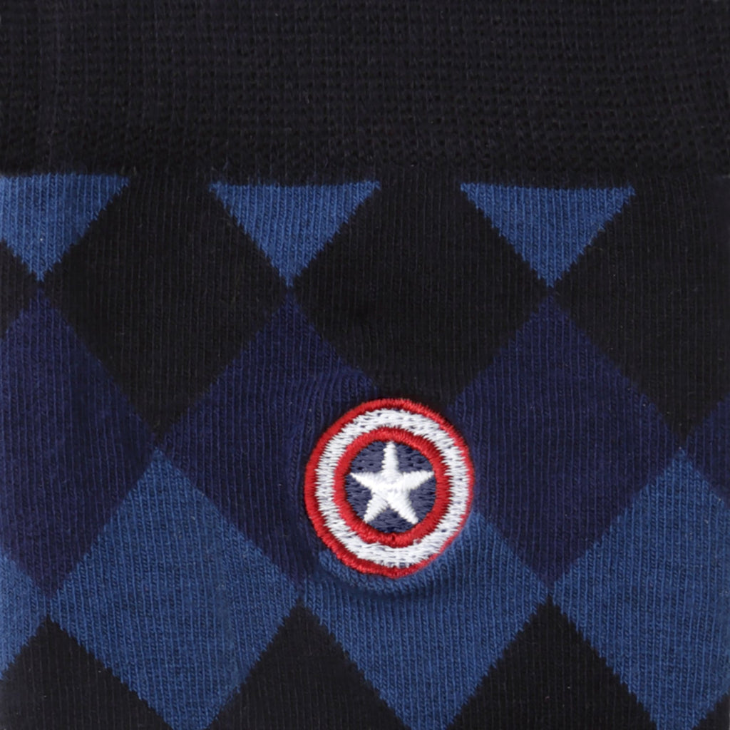 Marvel Captain America Argyle Socks and Lapel Pin Gift Set - Image 3