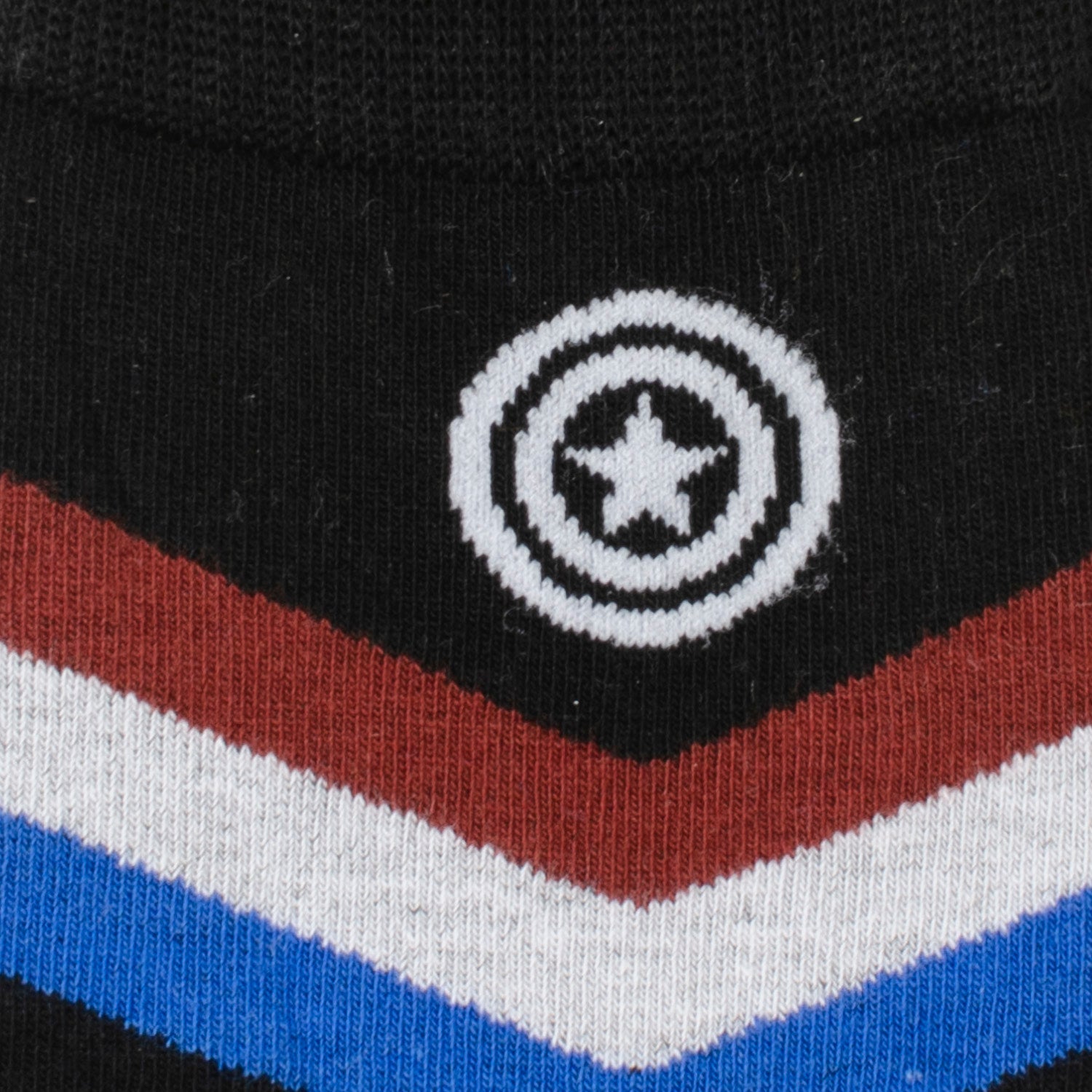 Captain America Chevron Stripe Socks and Lapel Pin Gift Set - Image 3