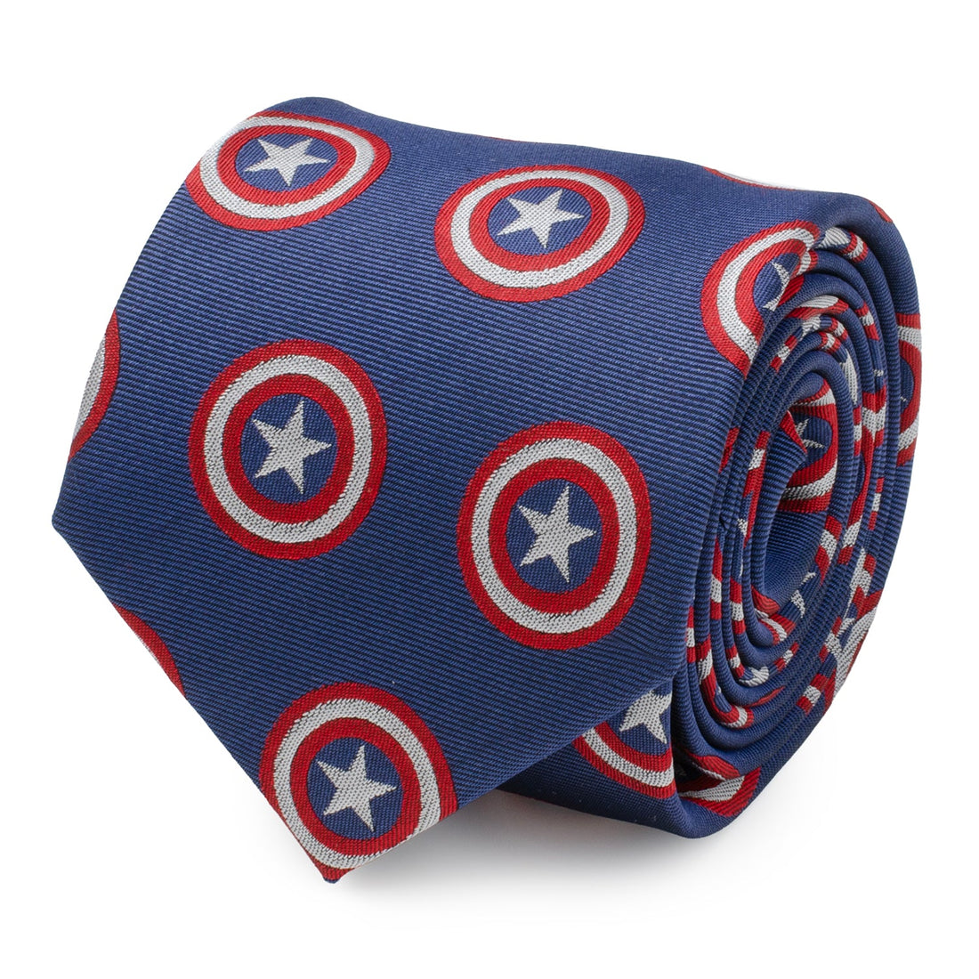 Marvel Captain America Shield Hidden Message Blue Necktie - Image 3