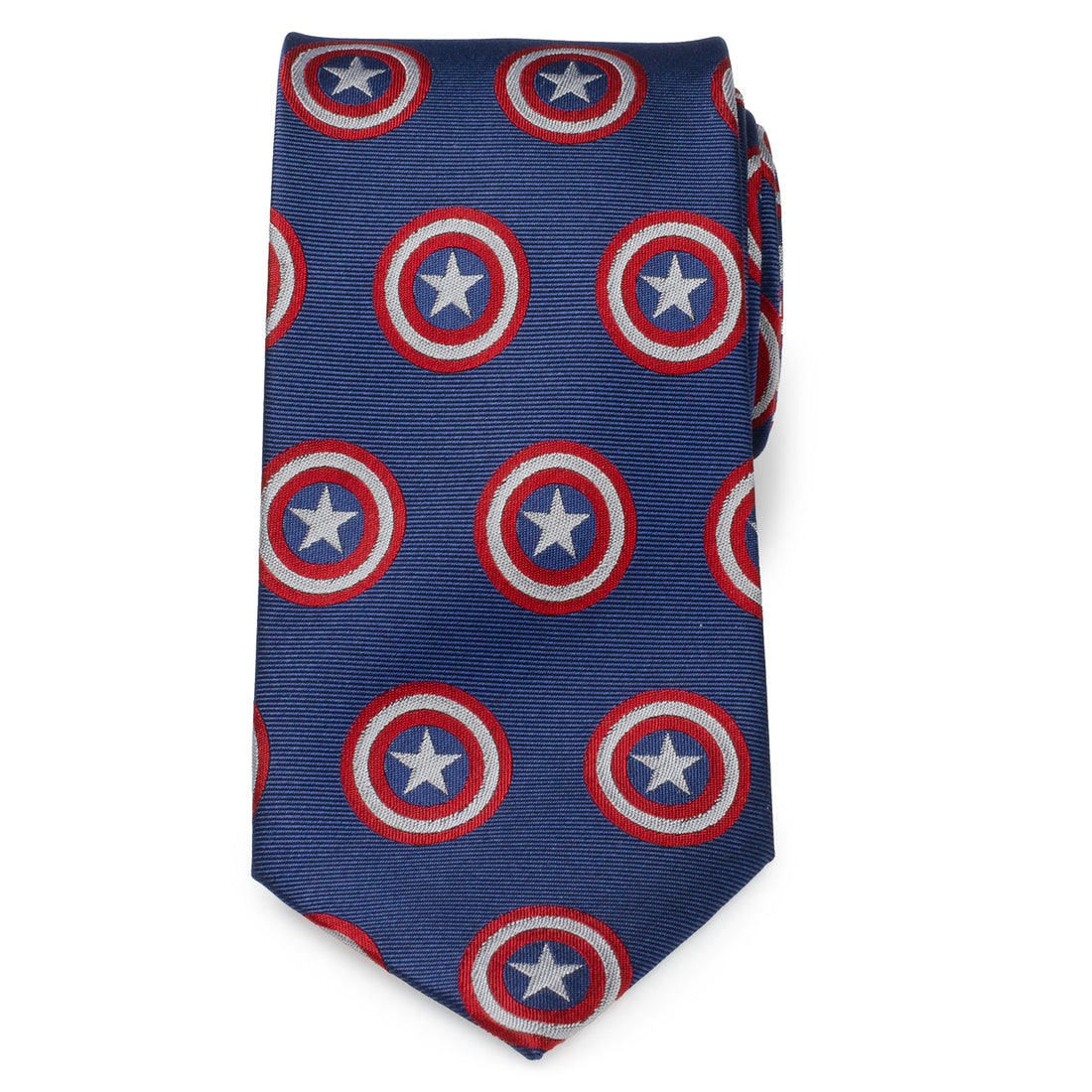 Marvel Captain America Shield Hidden Message Blue Necktie - Image 4
