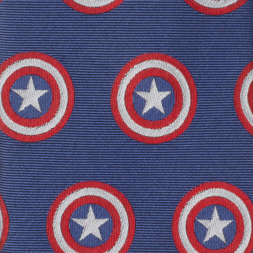 Marvel Captain America Shield Hidden Message Blue Necktie - Image 6