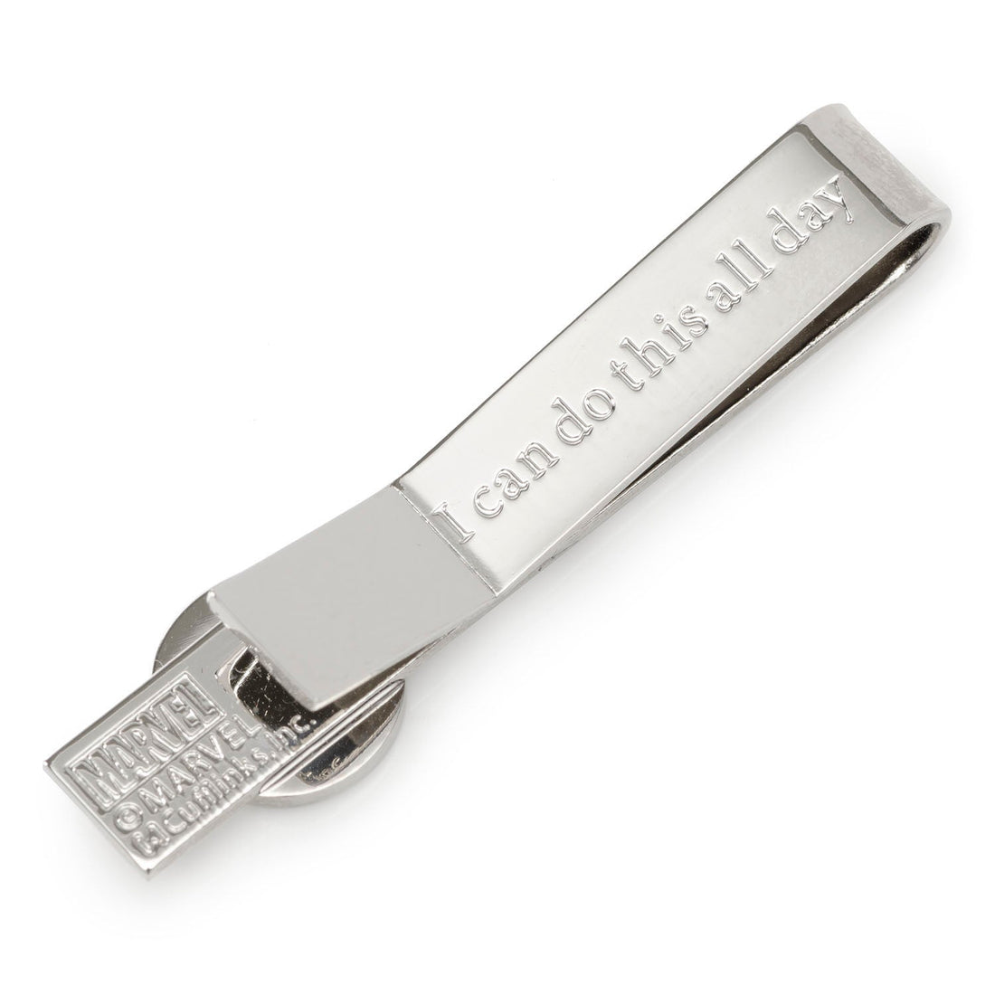 Marvel Captain America Shield Hidden Message Silver Tie Bar - Image 4