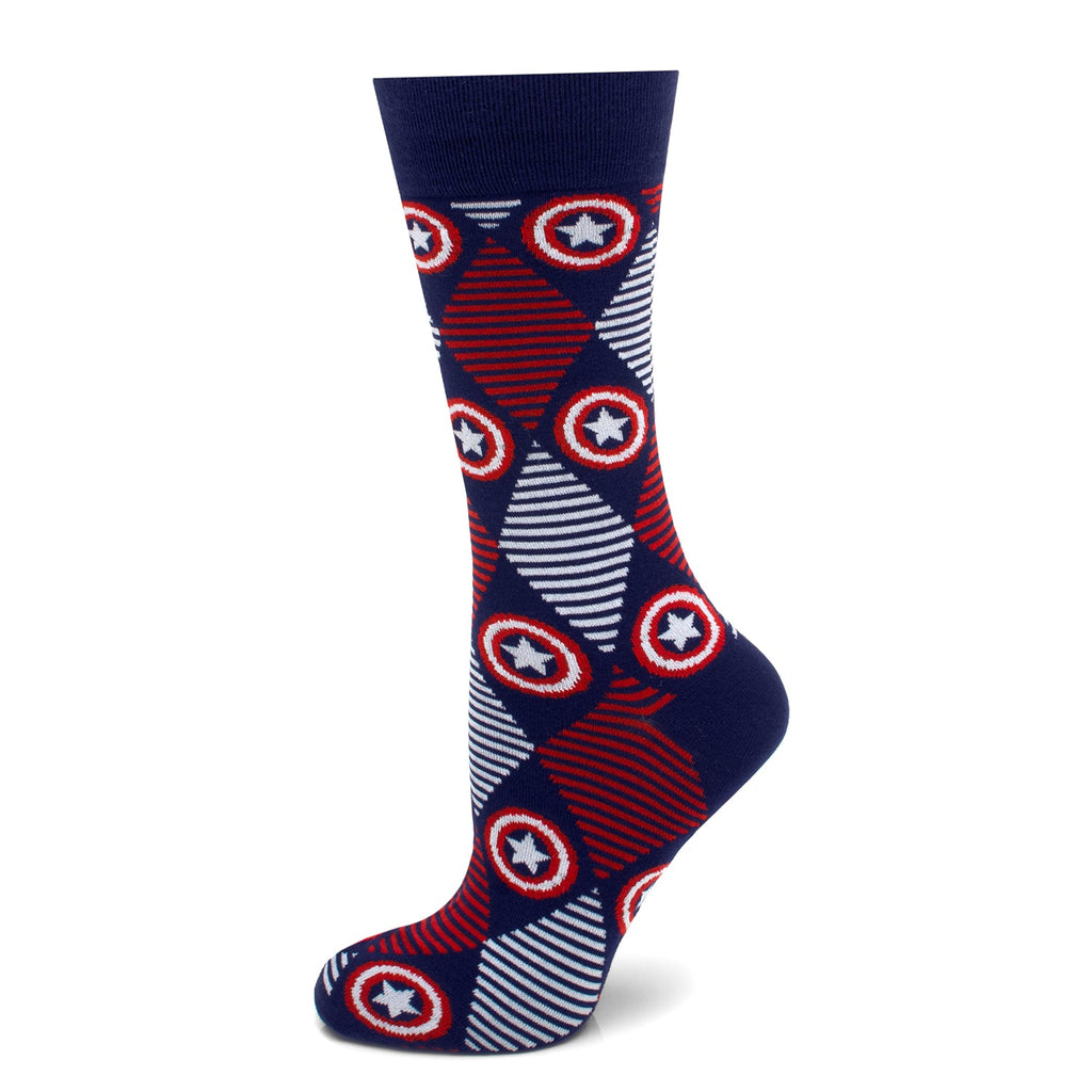 Marvel Captain America Argyle Socks and Lapel Pin Gift Set - Image 2