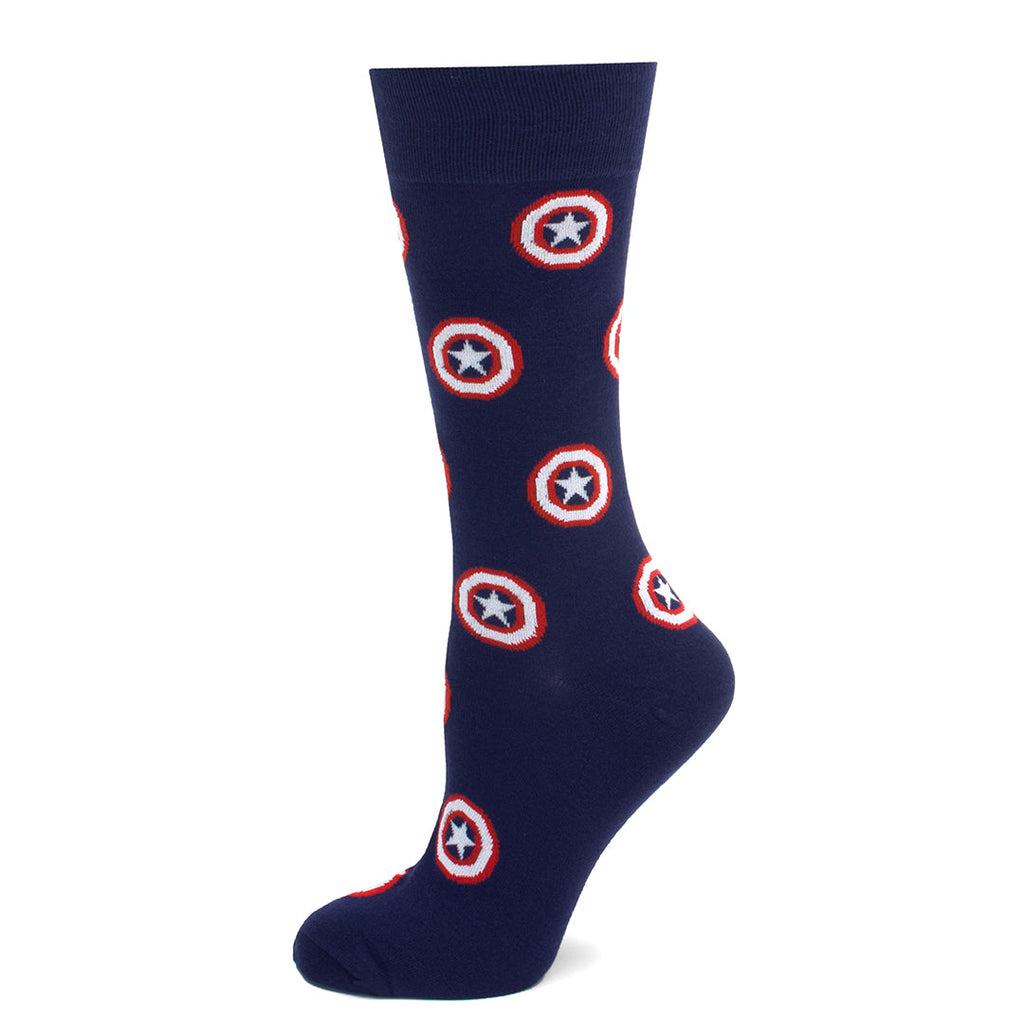 Captain America Shield Sock and Lapel Pin Gift Set - Image 2