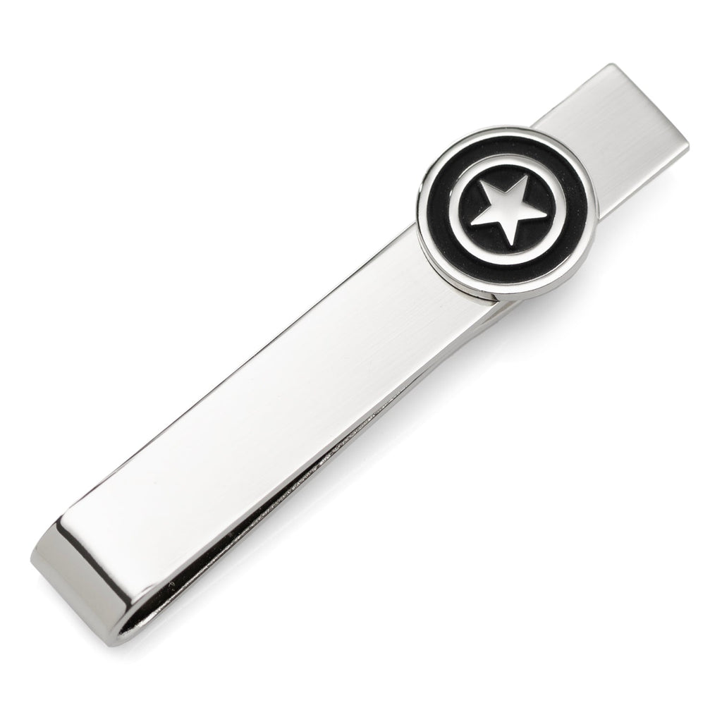 Marvel Captain America Shield Silver Tone Hidden Message Tie Bar - Image 3