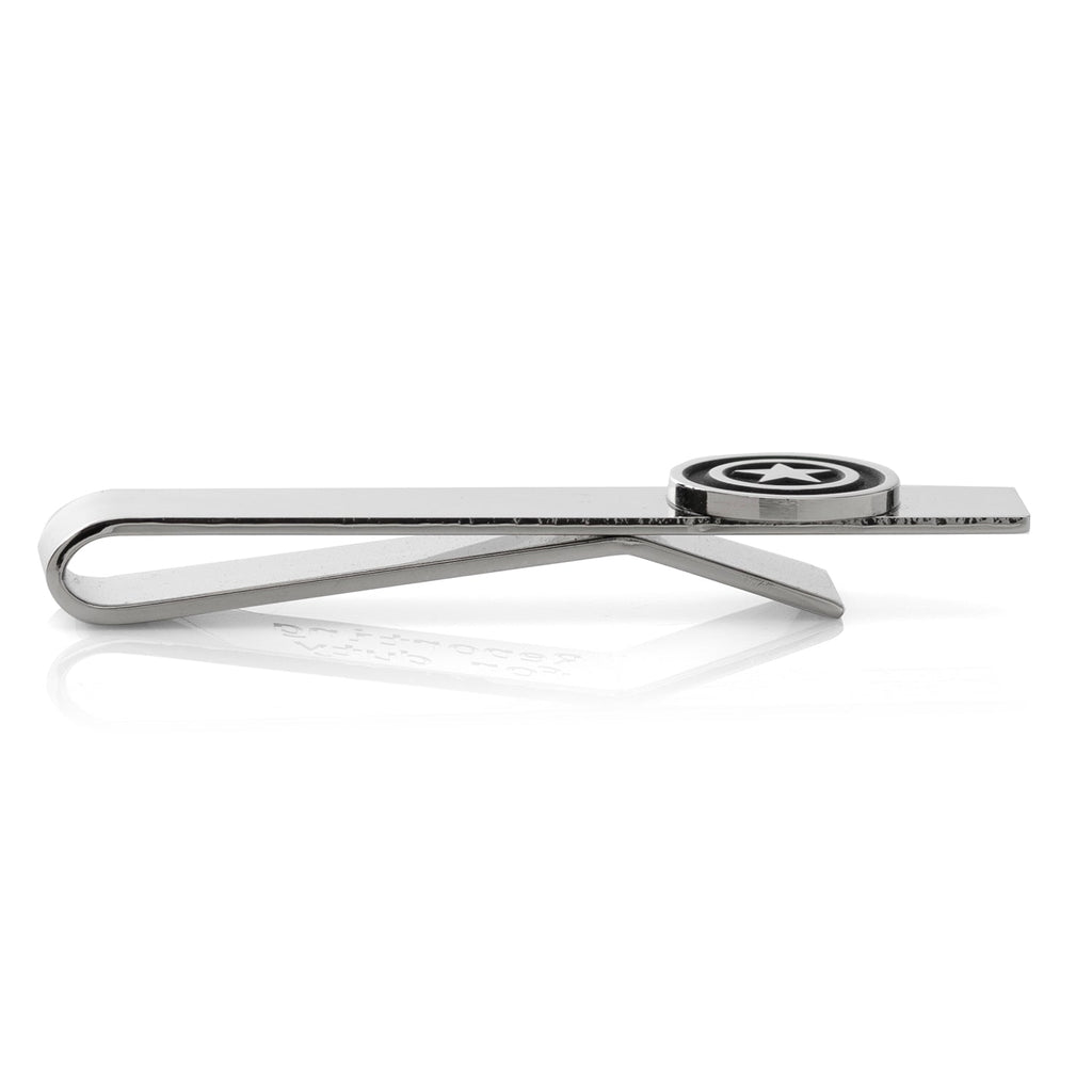 Marvel Captain America Shield Silver Tone Hidden Message Tie Bar - Image 5