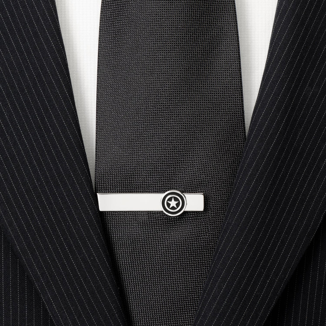 Marvel Captain America Shield Silver Tone Tie Bar - Image 2