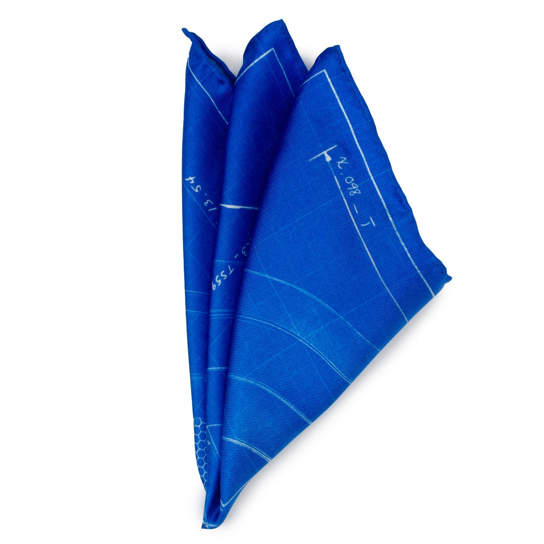 Captain America Shield Blueprint Pocket Square in Bold Blue - Image 4