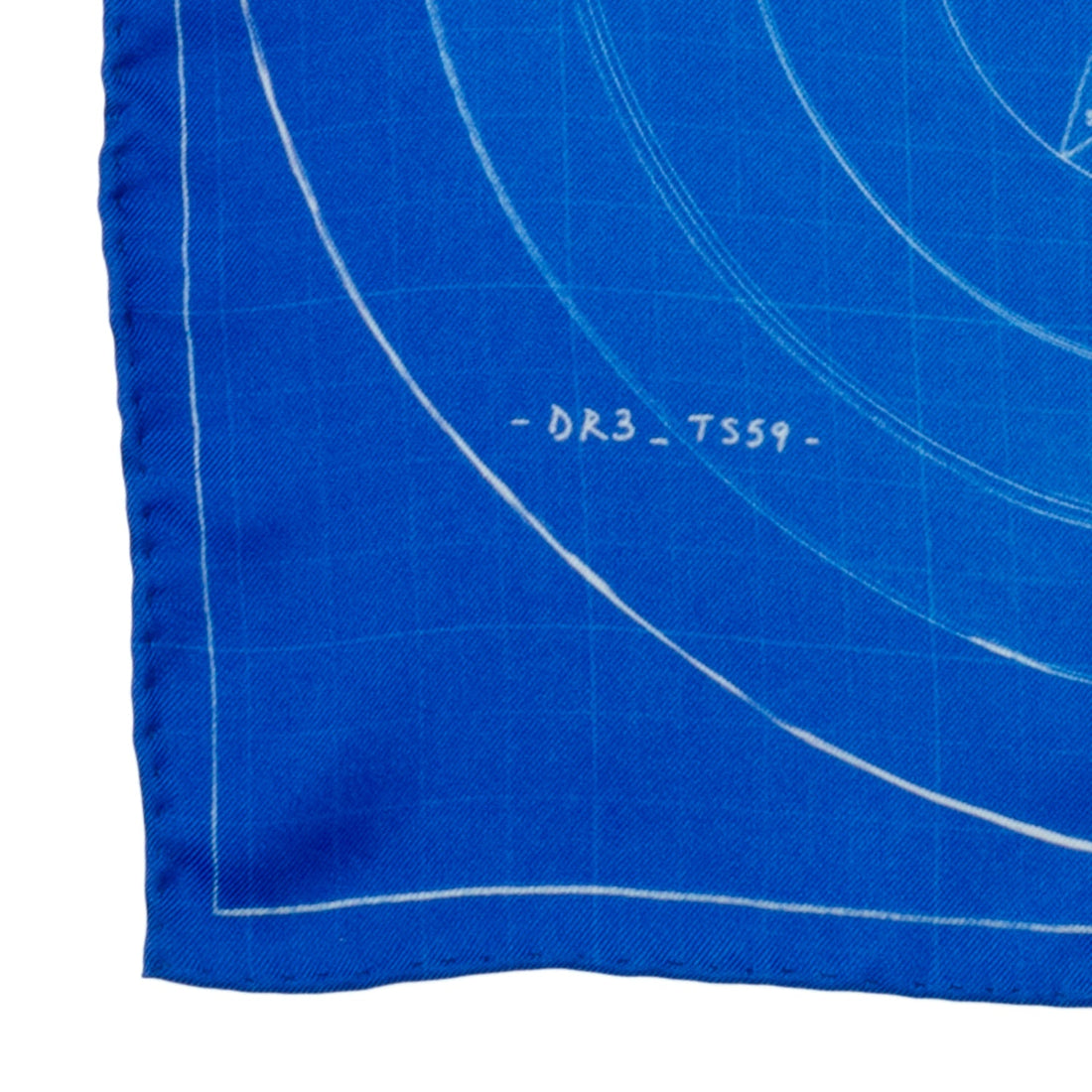Captain America Shield Blueprint Pocket Square in Bold Blue - Image 5