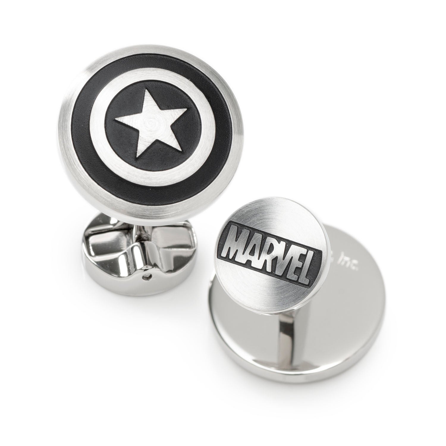 Captain America Shield Stainless Steel Cufflinks - Image 2
