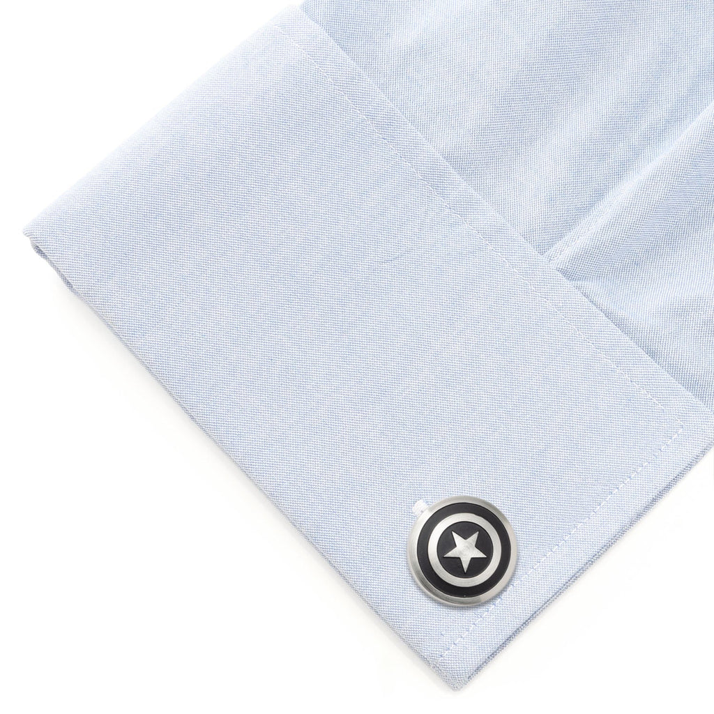 Captain America Shield Stainless Steel Cufflinks - Image 3