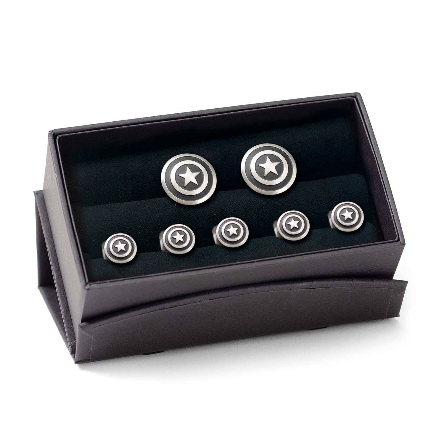 Marvel Captain America Shield Stainless Steel Cufflink & Stud Set - Image 5