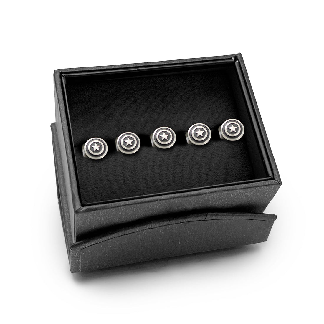 Marvel Captain America Shield Stainless Steel 5-Stud Button Set - Image 5