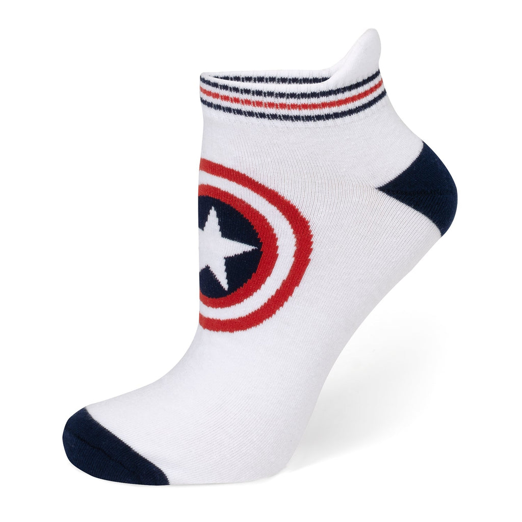 Captain America Shield Ankle Socks and Lapel Pin Gift Set - Image 2