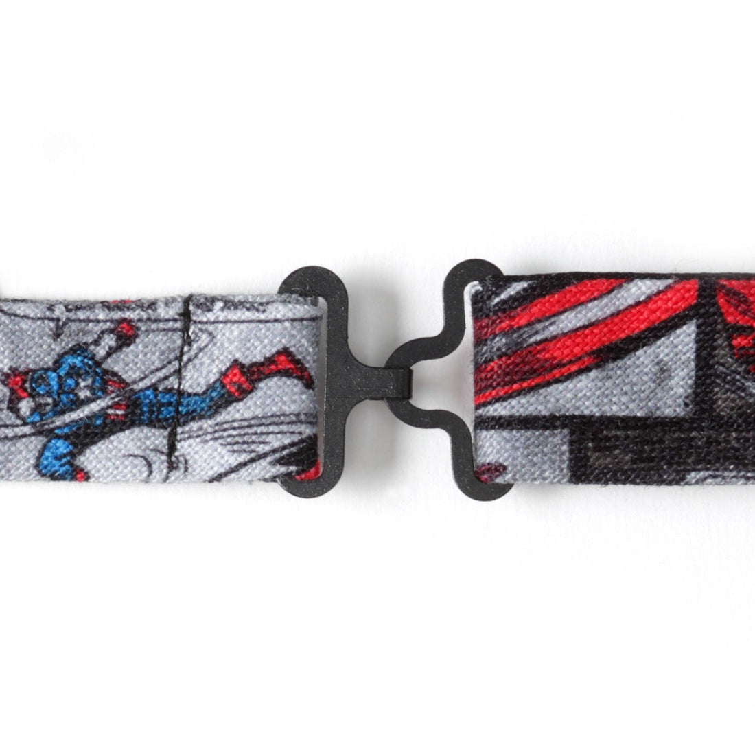 Captain America Comic Print Gray Bow Tie for Men - Image 3