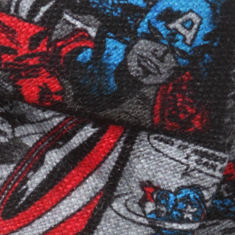 Captain America Comic Print Gray Bow Tie for Men - Image 6