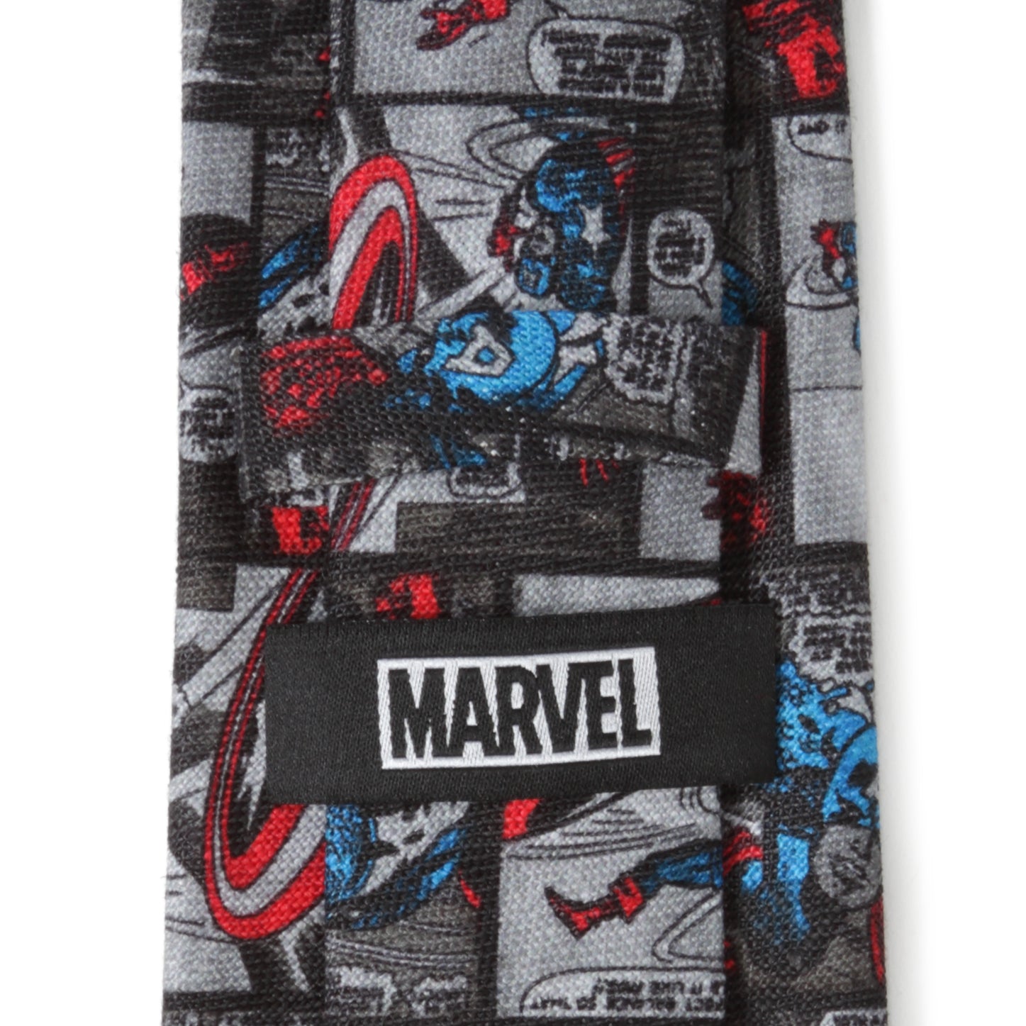 Captain America Comic Print Gray Necktie for Men - Image 4