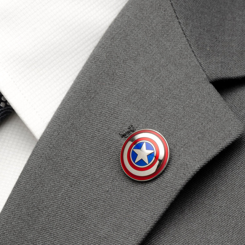 Marvel Captain America Shield Lapel Pin Red Blue and Silver - Image 4
