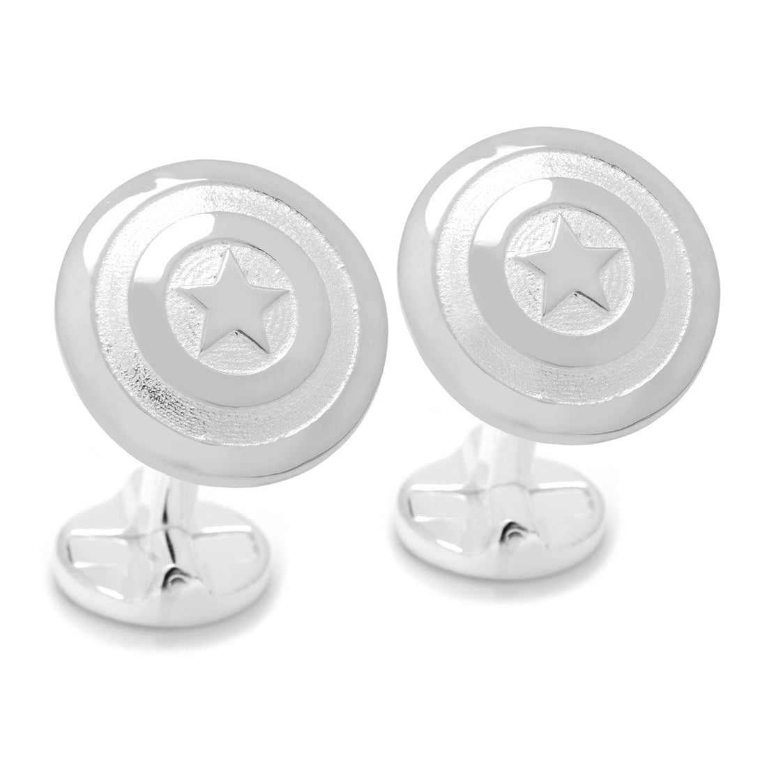 Captain America Shield 3D Sterling Silver Cufflinks - Image 2