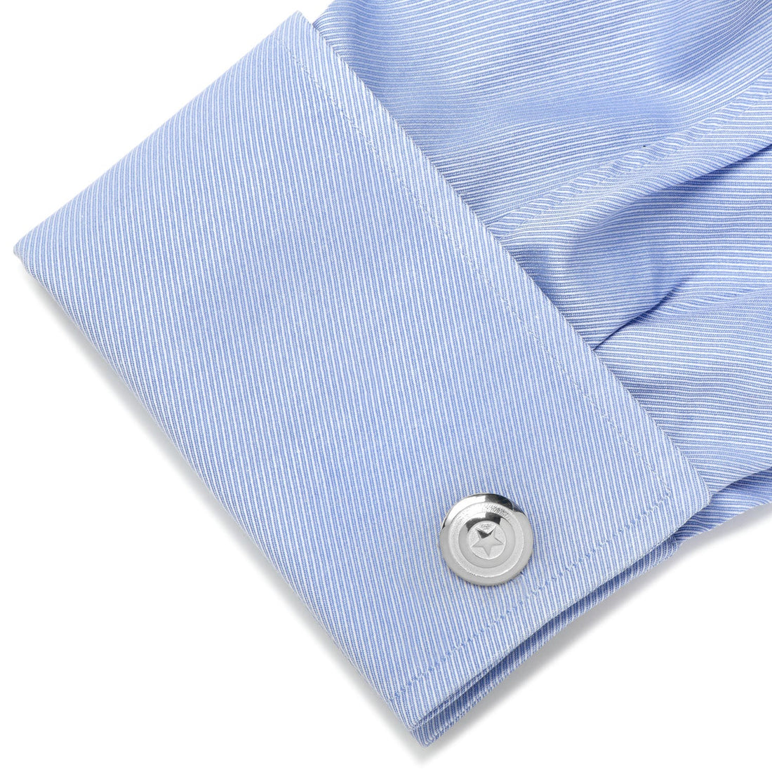 Captain America Shield 3D Sterling Silver Cufflinks - Image 3