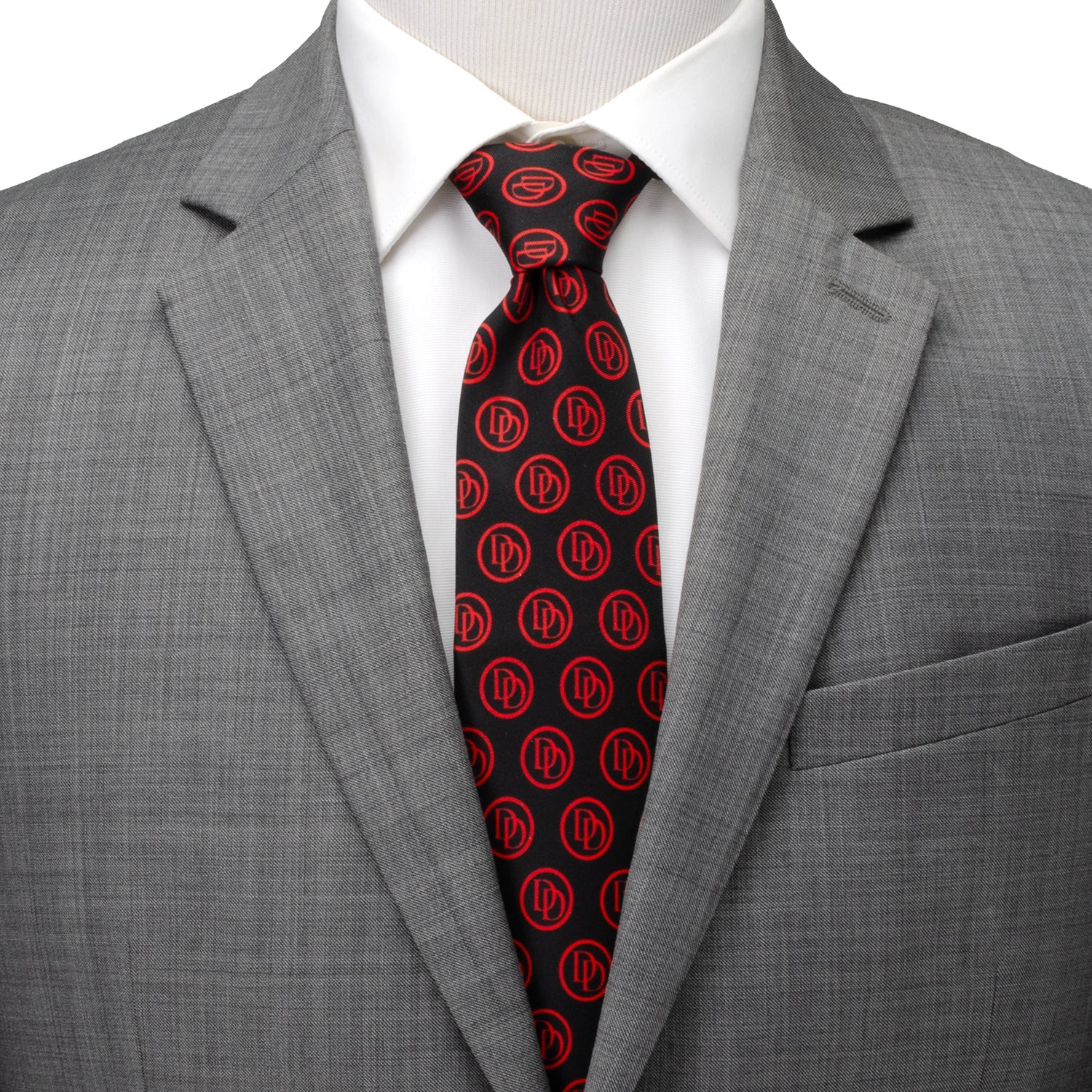 Marvel Daredevil Logo Black Necktie for Men - Image 2