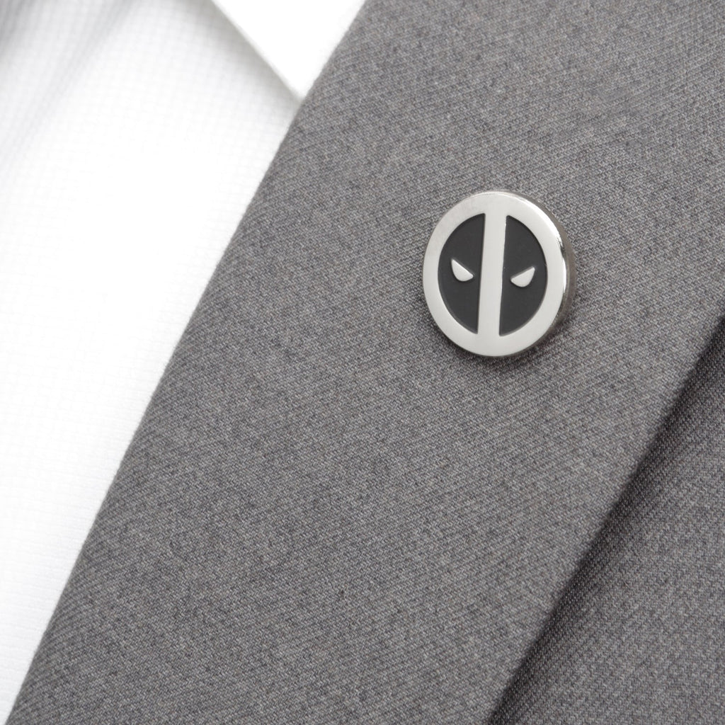 Marvel Deadpool Mask Lapel Pin in Silver and Black Metal - Image 4