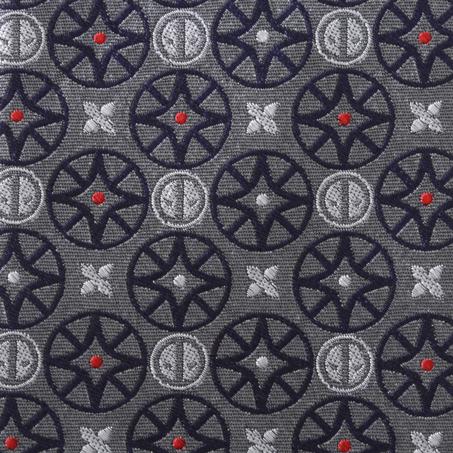 Marvel Deadpool Gray Silk Necktie with Stained Glass Pattern - Image 5