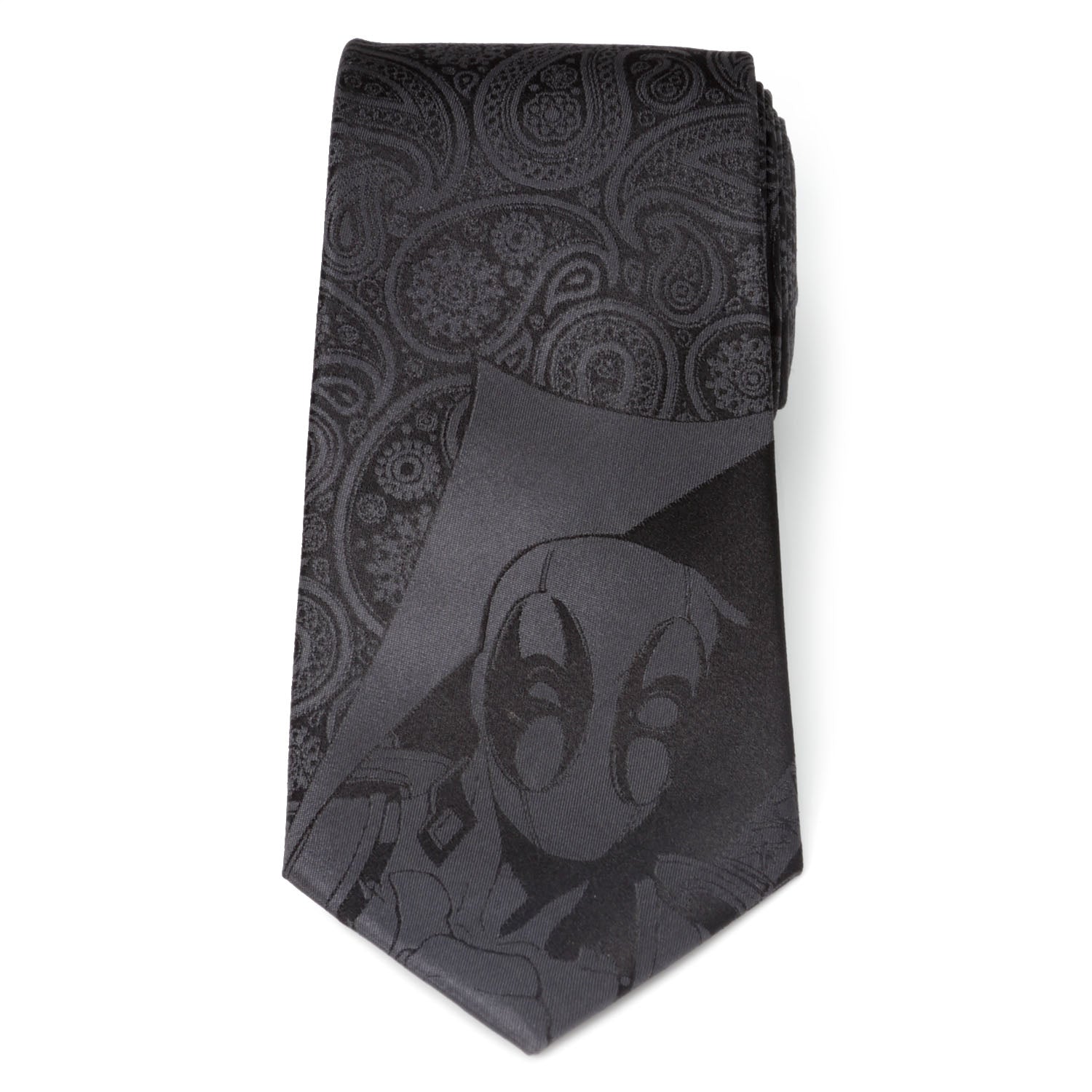 Deadpool Hidden Paisley Black Silk Men's Tie - Image 3