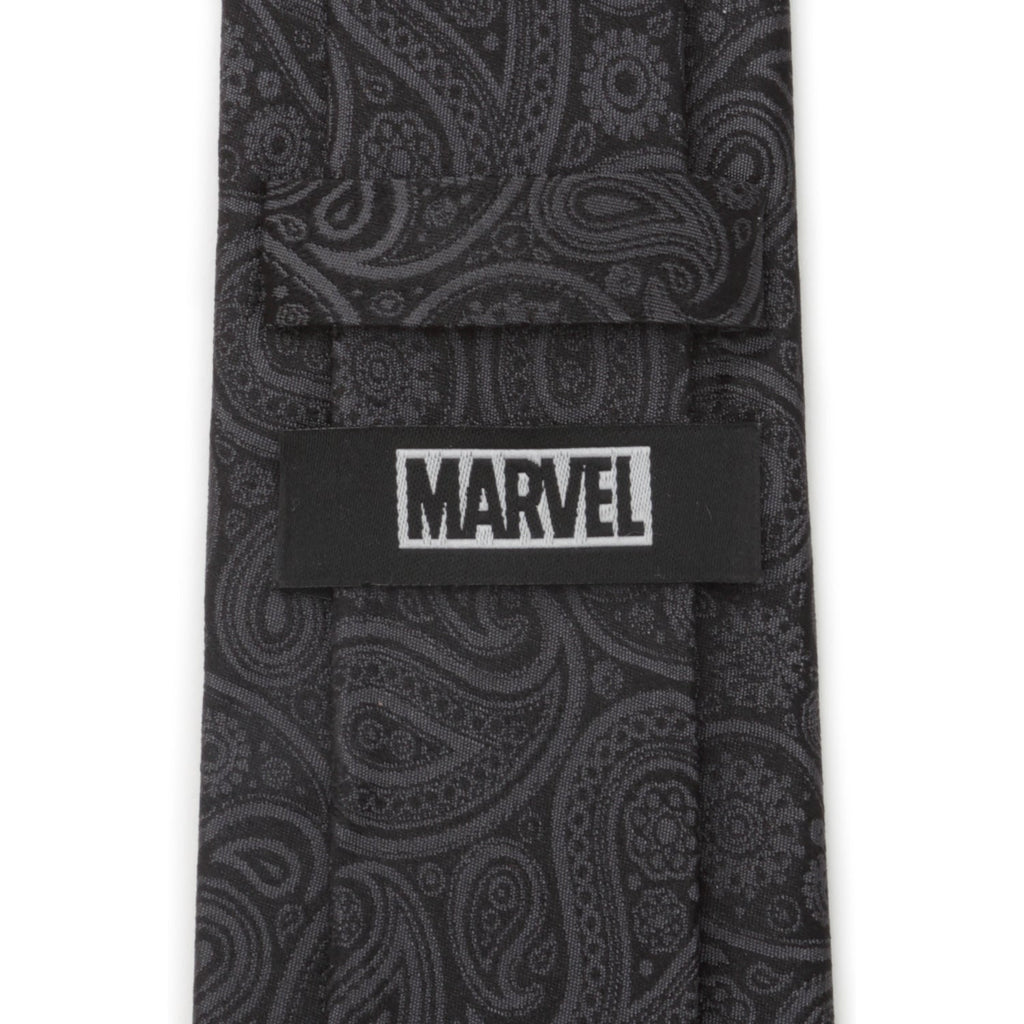 Deadpool Hidden Paisley Black Silk Men's Tie - Image 5