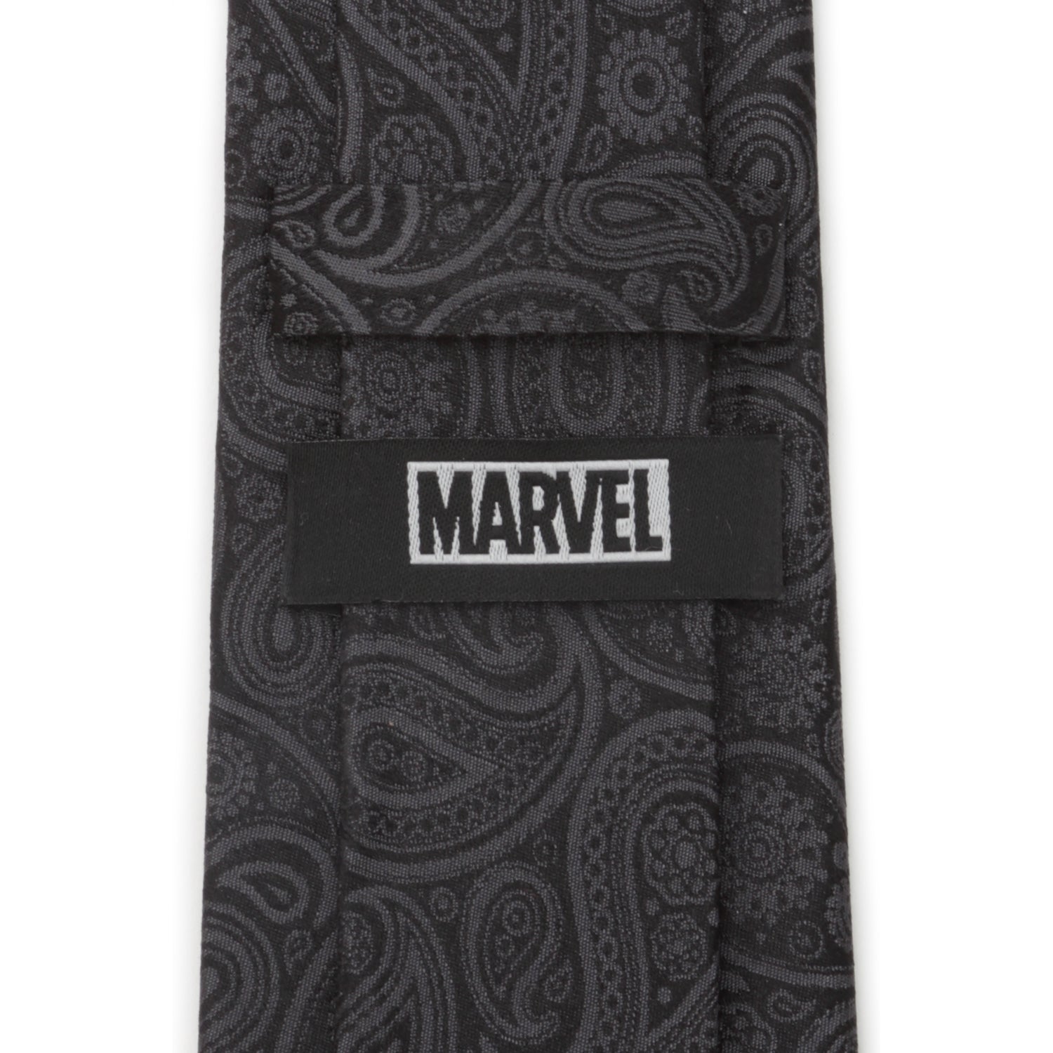 Deadpool Hidden Paisley Black Silk Men's Tie - Image 5