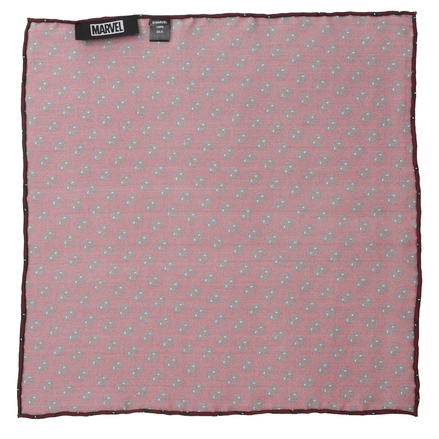 Marvel Deadpool Red Mask Silk Pocket Square