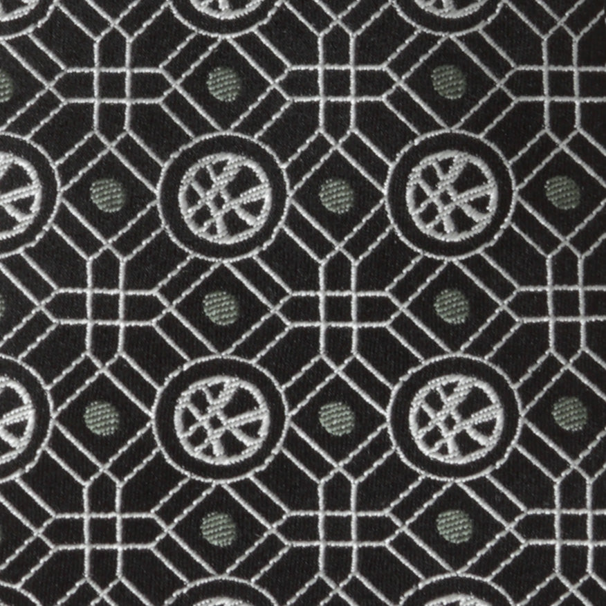 Doctor Strange Geometric Emblem Necktie in Black and Sage Green - Image 4