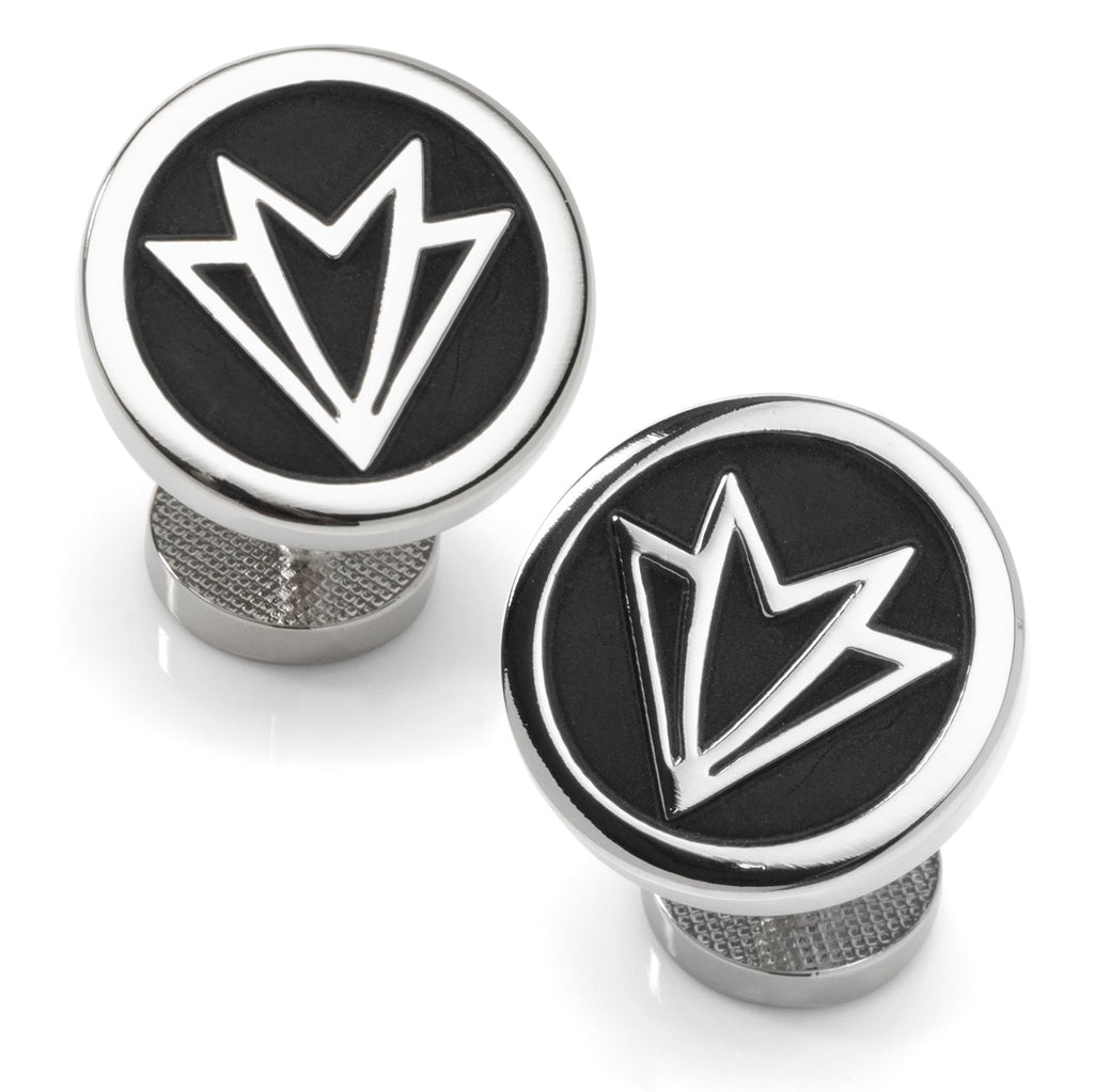 Marvel Falcon Matte Black and Silver Tone Logo Cufflinks - Image 2