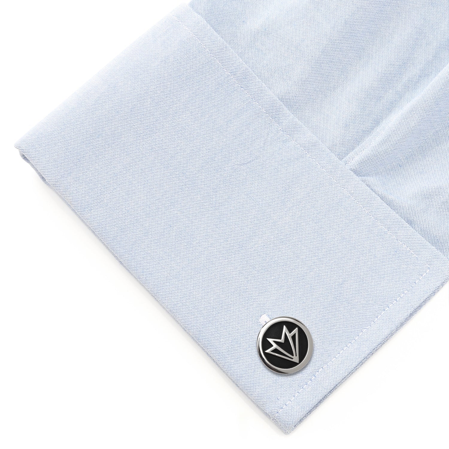 Marvel Falcon Matte Black and Silver Tone Logo Cufflinks - Image 3