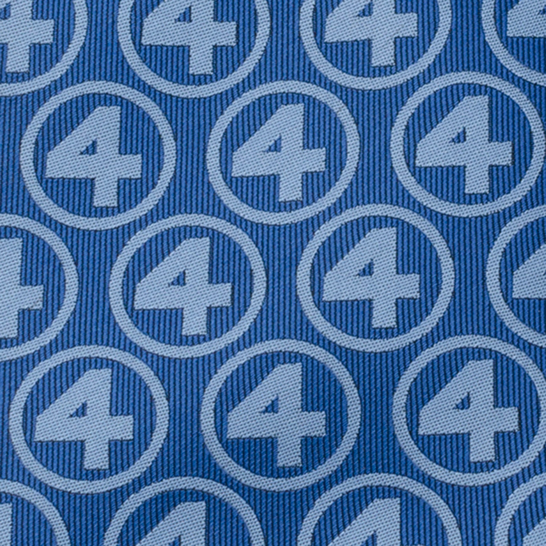 Marvel Fantastic Four Logo Repeating Pattern Men's Blue Tie - Image 4