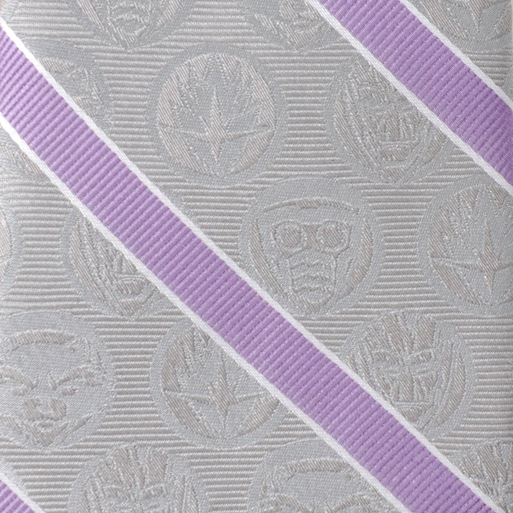 Marvel Guardians of the Galaxy Gray Stripe Silk Tie - Image 4
