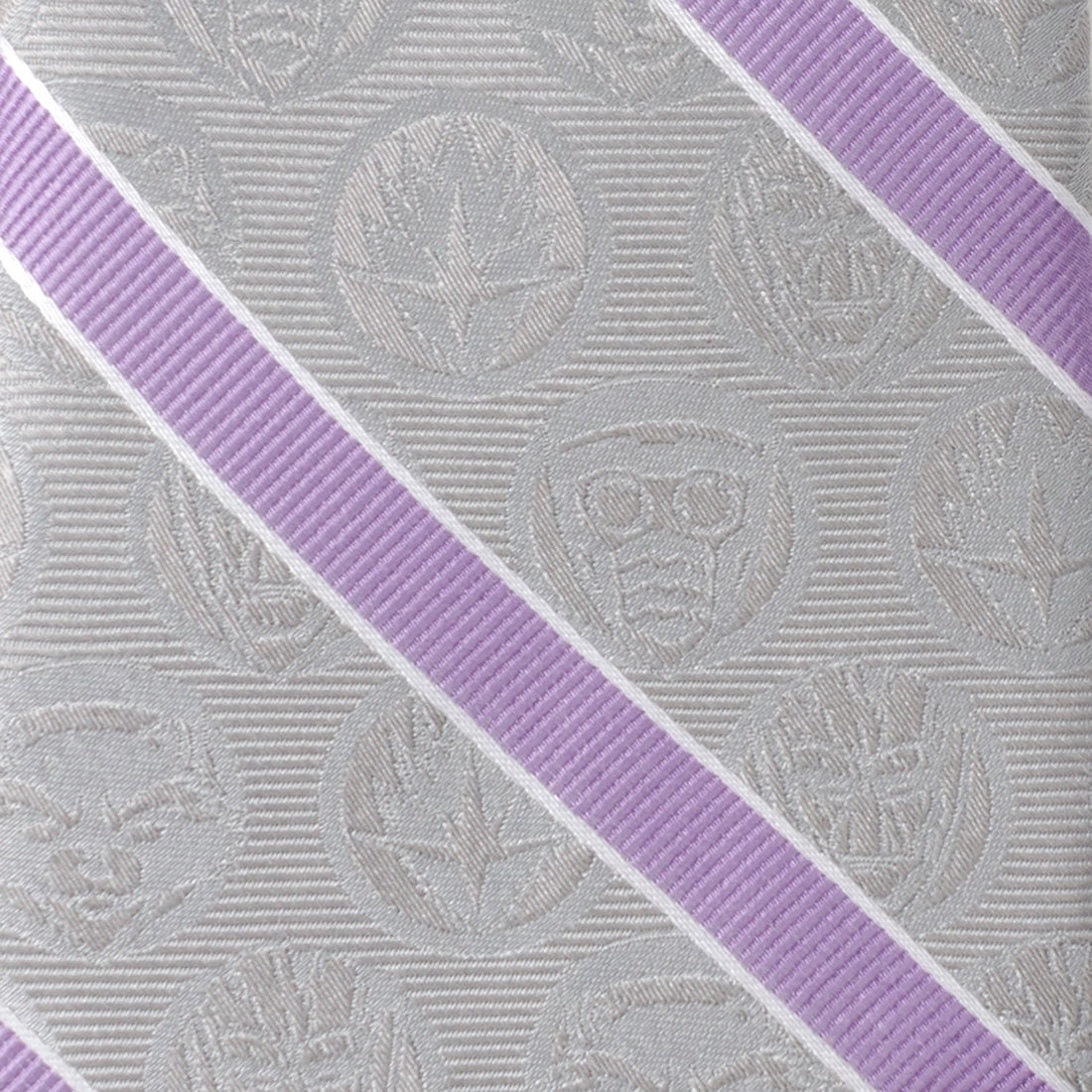 Marvel Guardians of the Galaxy Gray Stripe Silk Tie - Image 4