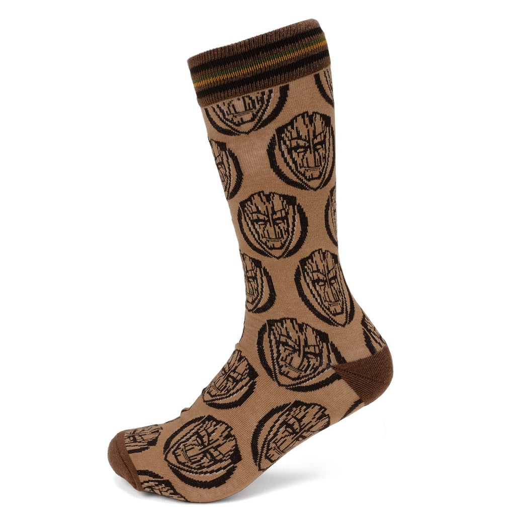 Marvel Groot Brown Tonal Crew Sock and Lapel Pin Gift Set - Image 4