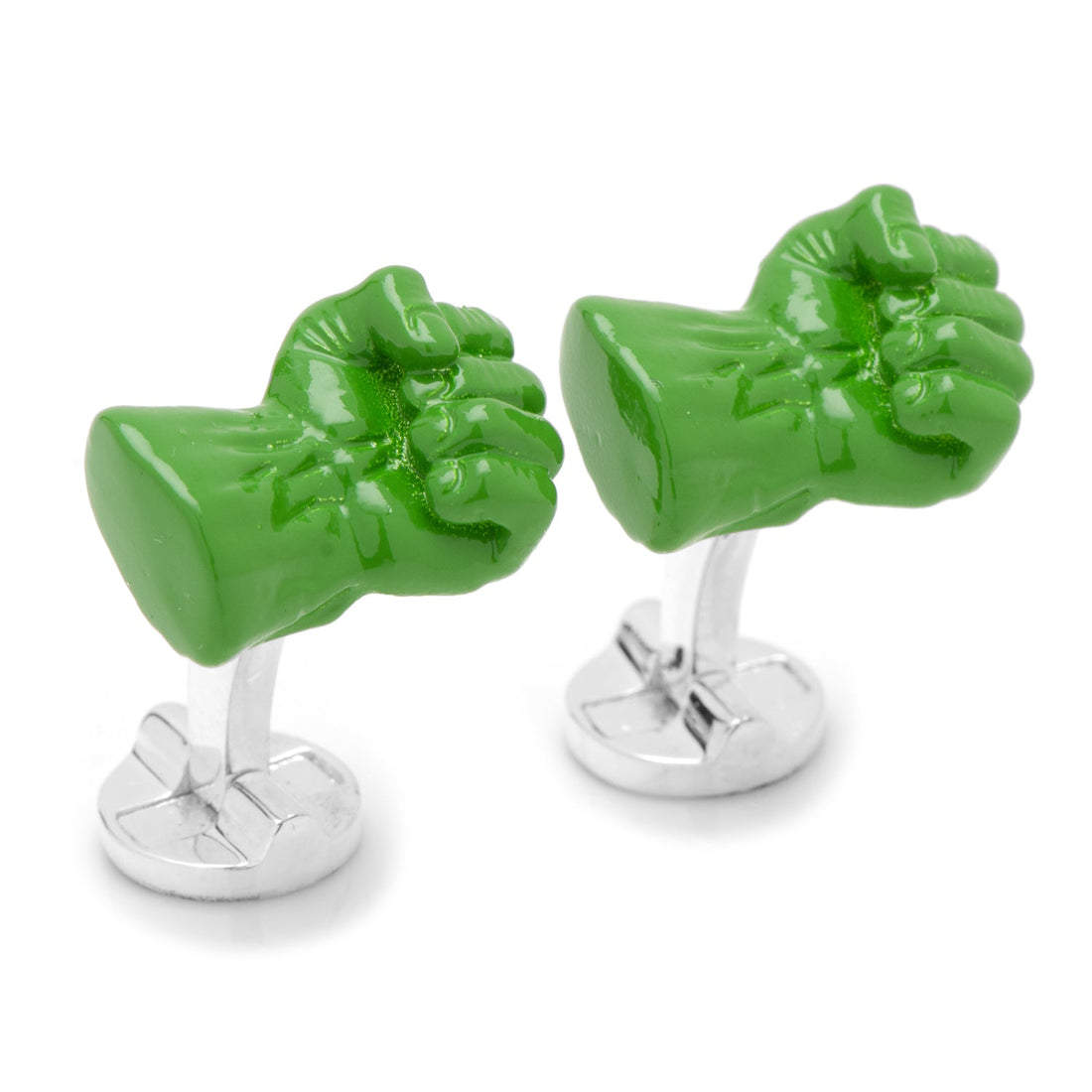 Marvel Hulk Fist 3D Cufflinks in Green Enamel - Image 2