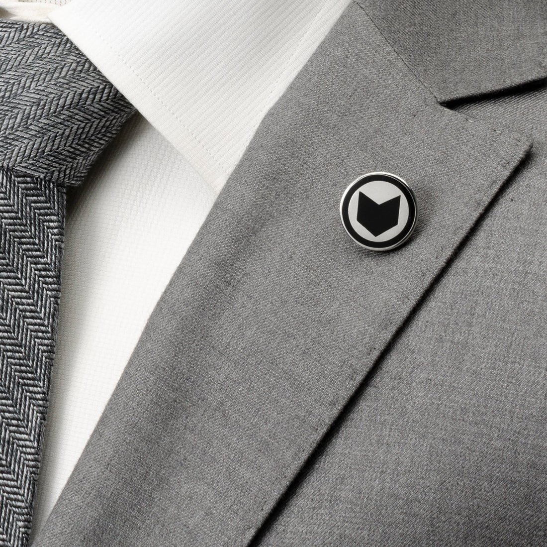 Marvel Hawkeye Logo Lapel Pin in Matte Black and Silver Tone - Image 4