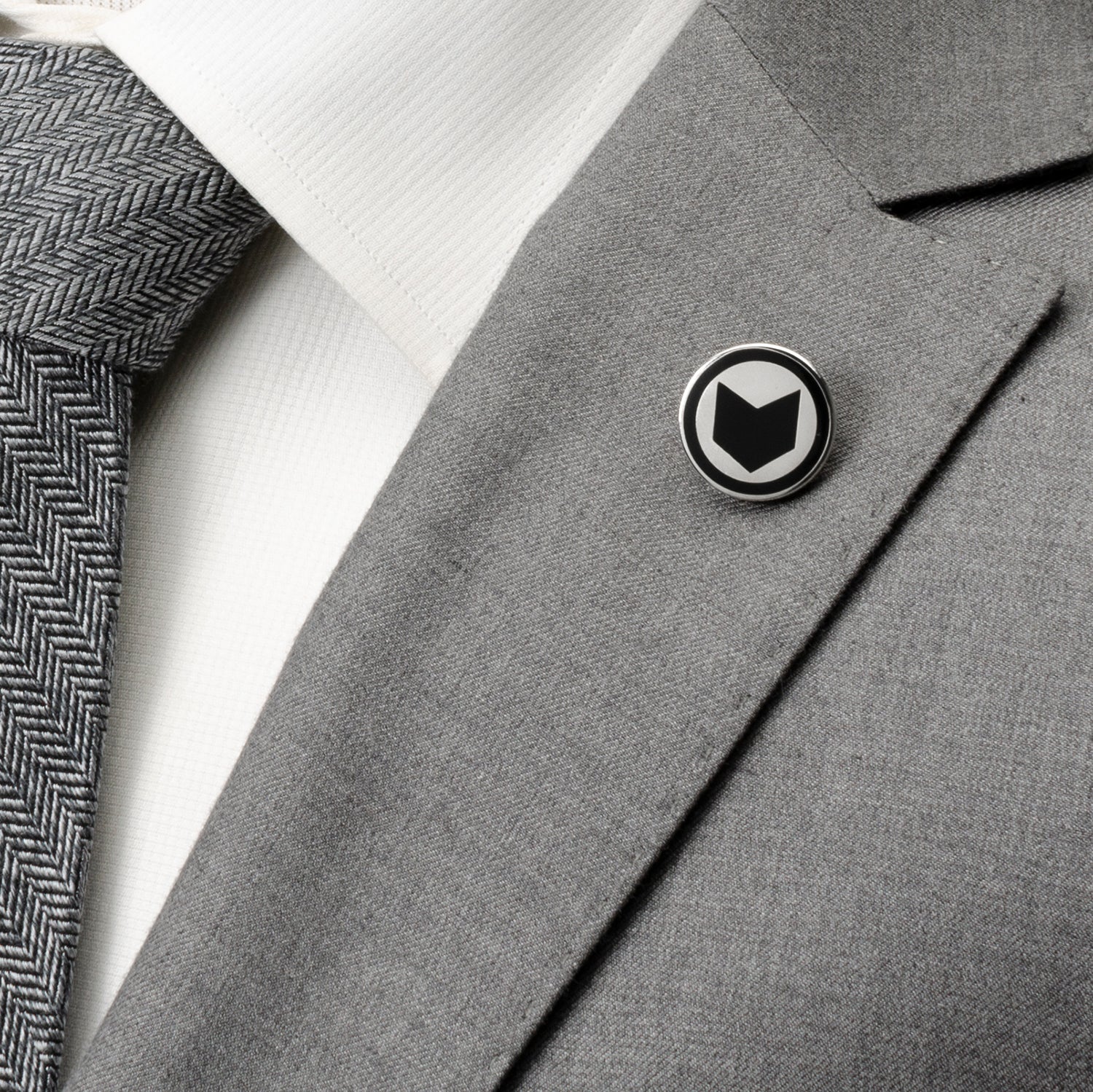 Marvel Hawkeye Logo Lapel Pin in Matte Black and Silver Tone - Image 4