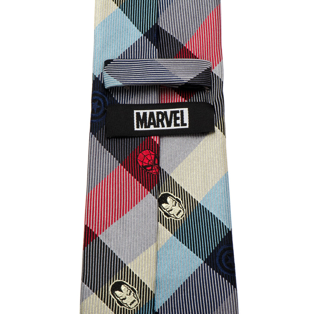 Marvel Comics Plaid Men's Silk Slim Tie in Multi-Color - Image 3