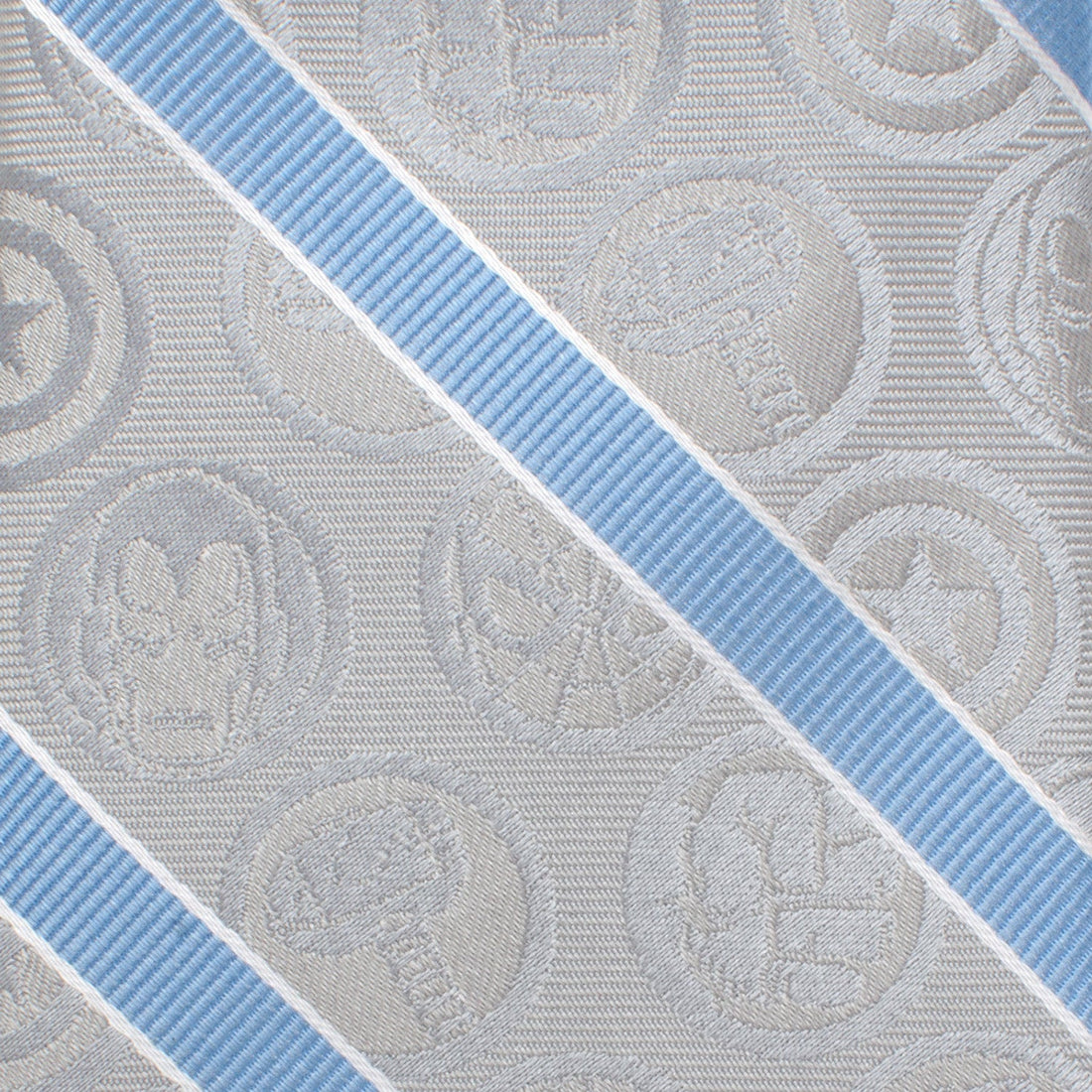 Marvel Comics Gray and Blue Stripe Men's Silk Necktie - Image 5