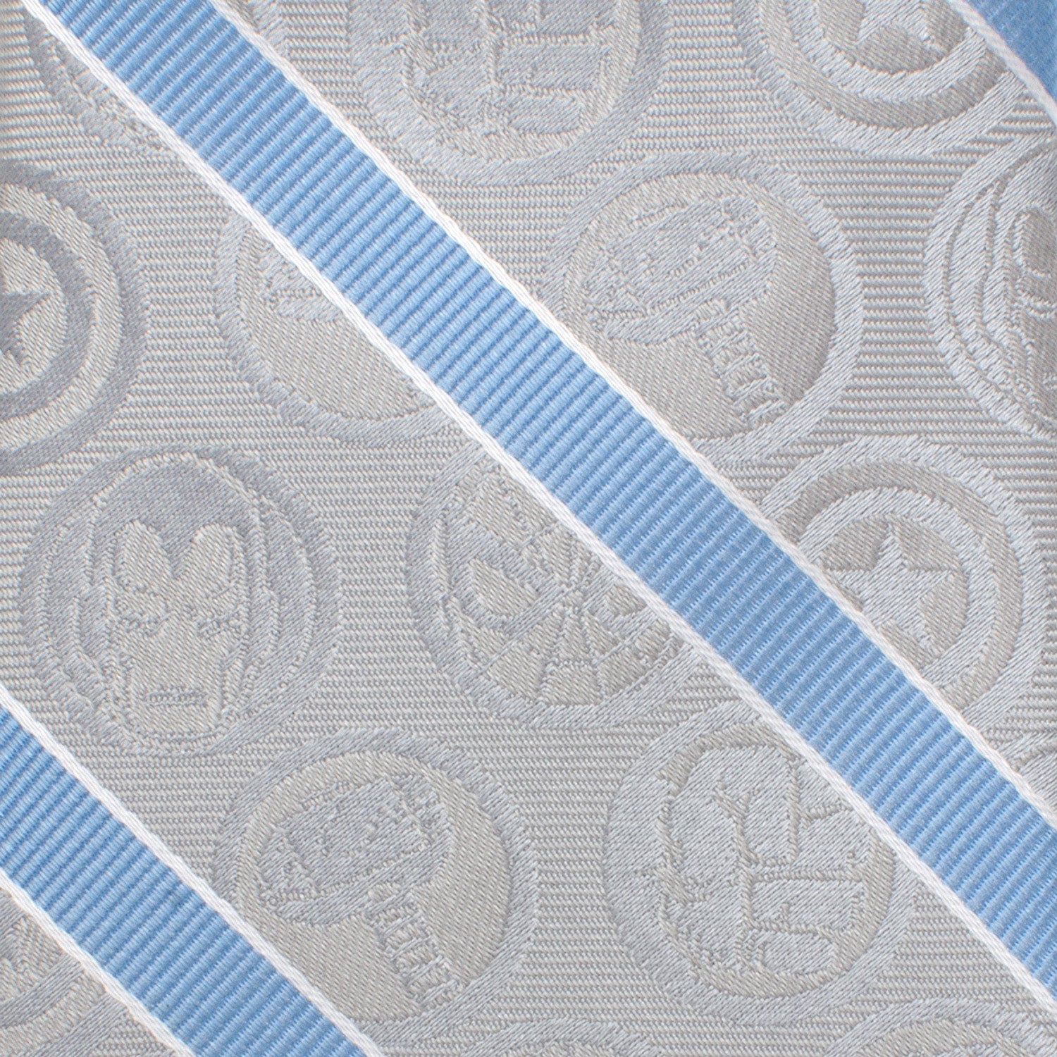 Marvel Comics Gray and Blue Stripe Men's Silk Necktie - Image 5